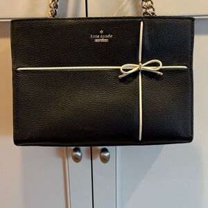 Kate Spade Black and White Bow Shoulder Bag